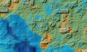 GISシステムで表示された地図データと気象情報の重ね合わせ